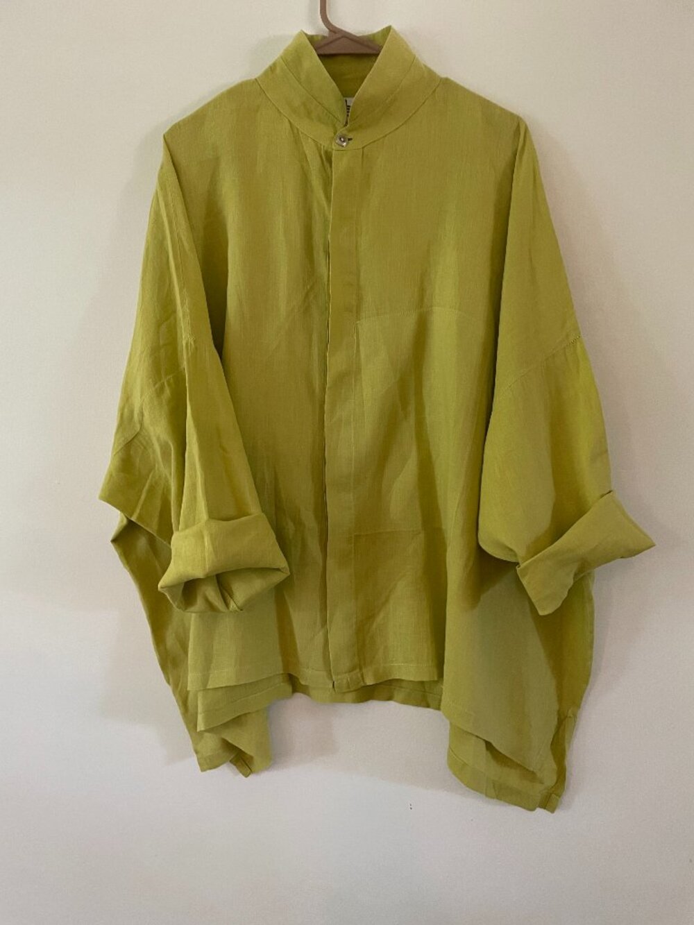Planet by Lauren G Oversized Funky Blouse Tunic Modern OS in 100% linen